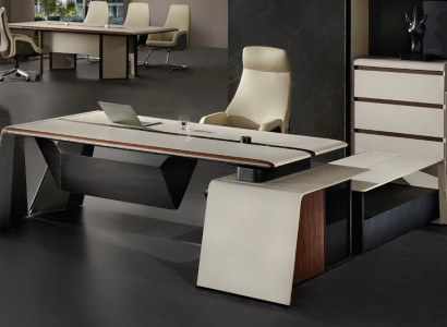 Design office desk table chair furnishings corner desk with chair 2-piece set.