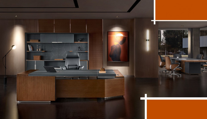Desk set office suite table executive chair cabinet furnishings new