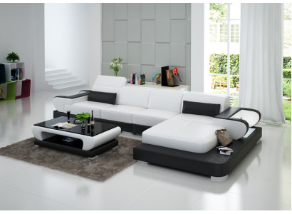 Elegant new L-shaped designer leather sofa for stylish living spaces