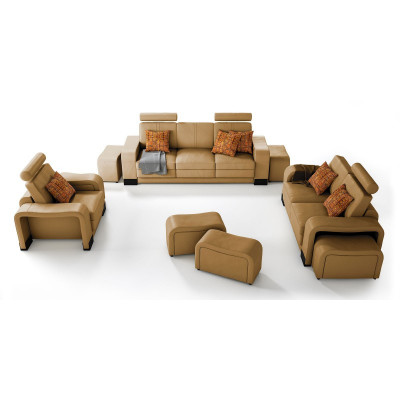 Sofa set Couch USB Sofa Leather Suite Seating Living Landscape 3+2+1 Seater New