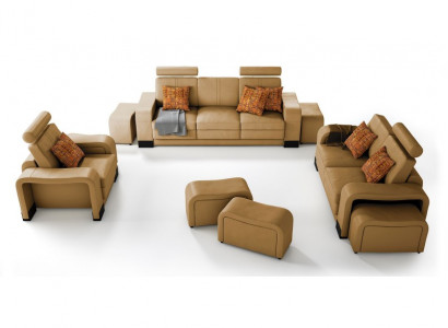 Sofa set Couch USB Sofa Leather Suite Seating Living Landscape 3+2+1 Seater New