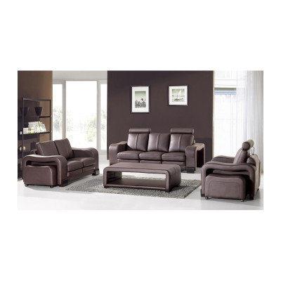 Sofa set Couch USB Sofa Leather Suite Seating Living Landscape 3+2+1 Seater New