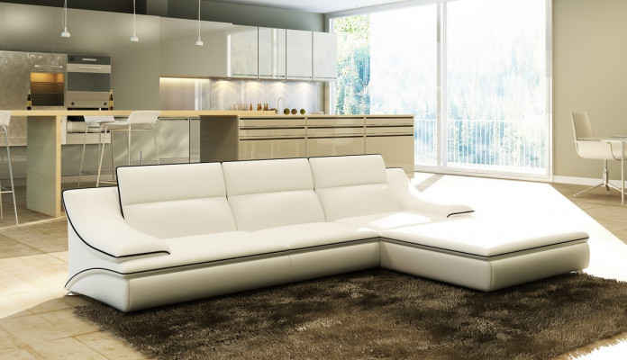 Leather sofa with USB, living landscape corner sofa, corner suite design, modern sofa A1160C