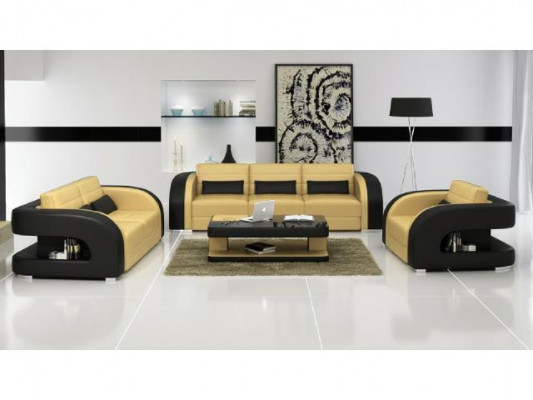 Leather sofa set USB sofa couch corner unit suites 3+2+1 new