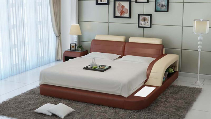 Modern bedroom bed high-quality design beds upholstery multifunction +USB