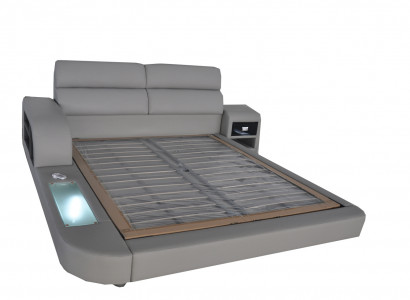 Luxury leather upholstered beds with USB double modern 140/160/180/200 bed LB8805