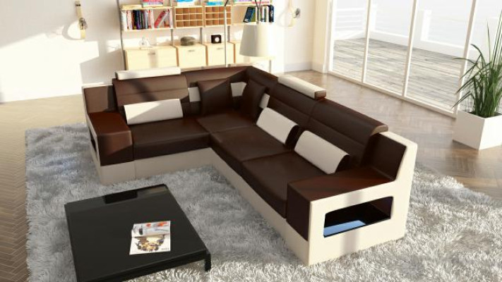 Living landscape sofa couch upholstery corner sectional suite textile fabric leather sofas