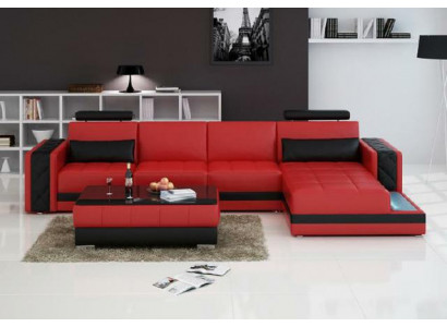 Corner sofa leather sofa Big XXL U-shape living landscape sofa couch set new H2211B