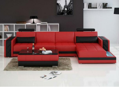 Corner sofa leather sofa Big XXL U-shape living landscape sofa couch set new H2211B