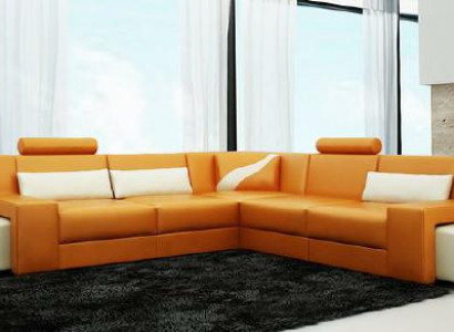 Living landscape upholstered corner corner sofa seating couch set landscape leather V015B