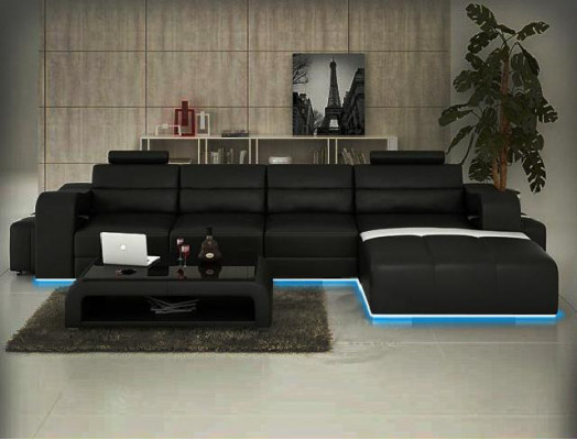 Leather sofa sectional couch designer Pisa living area couch sofa L shape Beta new