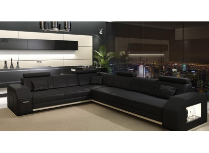 Sectional sofa couch upholstery seating corner textile fabric living landscape leather EbernW