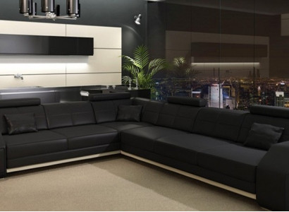 Sectional sofa couch upholstery seating corner textile fabric living landscape leather EbernW