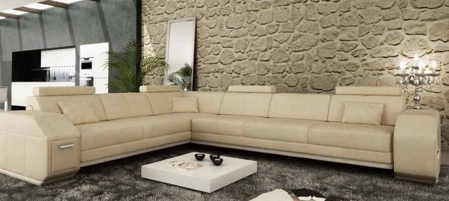 Sectional sofa couch upholstery seating corner textile fabric living landscape leather EbernW