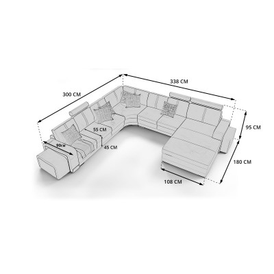 Leather sofa couch living landscape corner sofa corner set design modern sofa