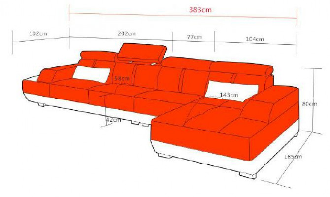 Corner sofa living area couch padded L-shape suite corner couches XXL sofas