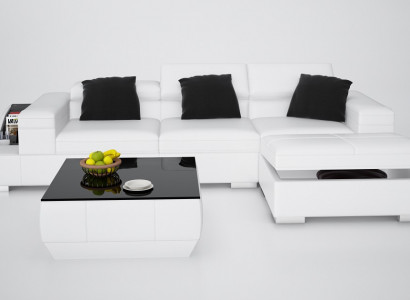 Leather sofa with USB living landscape corner sofa corner set design modern K5006D