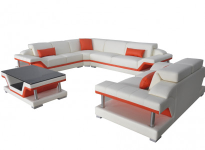 Leather corner sofa set sofas couches upholstery living landscape luxury corner