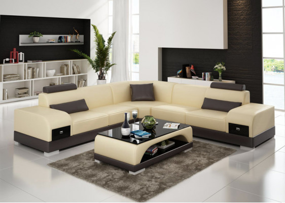Leather sofa couch living landscape corner sofa corner sofa modern design suite