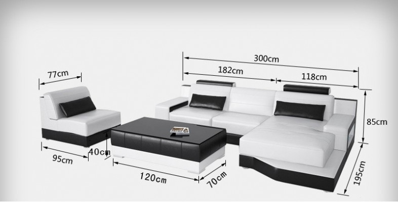 Leather sofa couch living landscape corner sofa modern corner set decor design