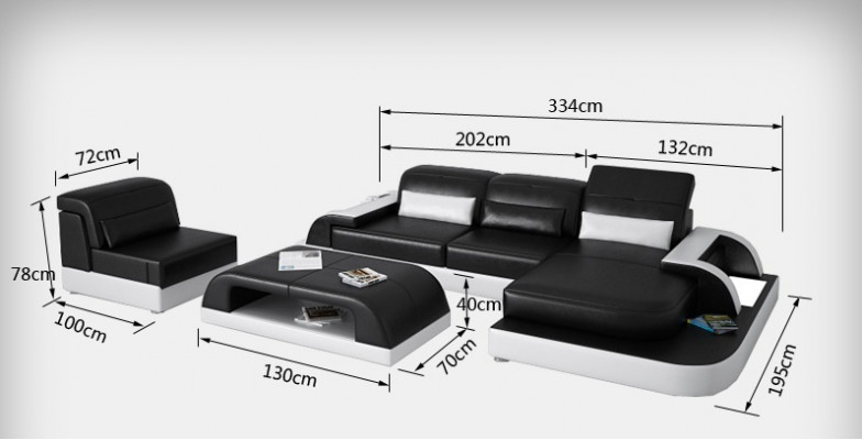 Leather sofa couch living landscape corner sofa corner set design modern sofa L6012C
