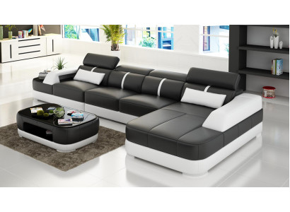 Leather sofa cushion seat corner sofa set living room landscape living room