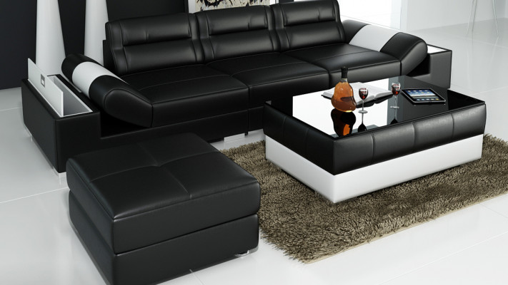 Leather sofa couch sofa set new 3+3 seater set design new