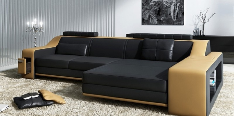 Design corner sofa couch upholstery seat corner set sofas leather textile Themar WG