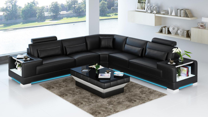 Leather sofa couch sofa living area corner sofa corner modern design suite
