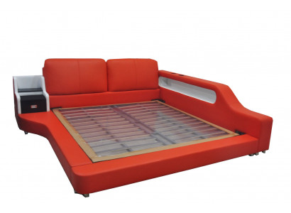 Double luxury design leather bed cushion beds modern hotel multifunction