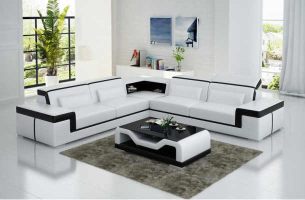Leather sofa couch living landscape corner sofa corner set design modern sofa G8020B