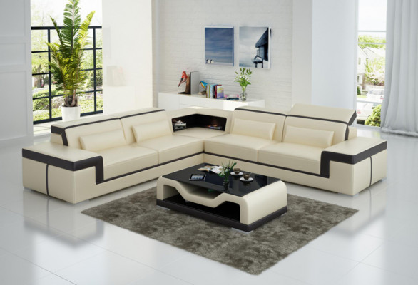 Leather sofa couch living landscape corner sofa corner set design modern sofa G8020B