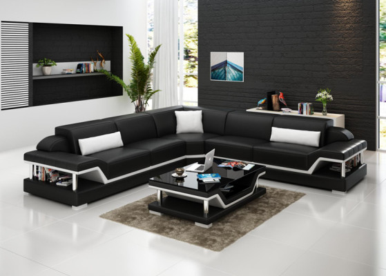 Leather sofa couch living landscape corner sofa corner ensemble design modern sofa G8004B