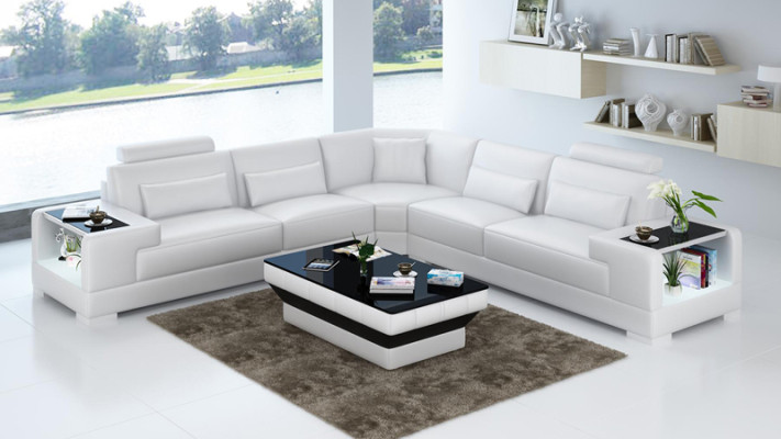 Leather sofa couch sofa living area corner sofa corner modern design suite