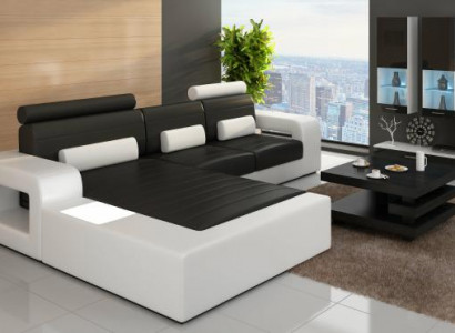 LEATHER *MOD H2209 BETA* CORNER SOFA SET LEATHER COUCH NEW SOFA SET CORNER SOFA