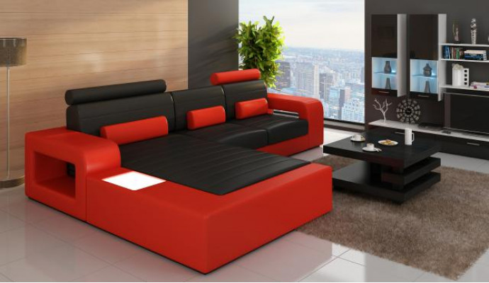 LEATHER *MOD H2209 BETA* CORNER SOFA SET LEATHER COUCH NEW SOFA SET CORNER SOFA