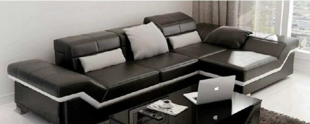 Sectional sofa couch upholstery living landscape leather corner sofas set L shape NYIII