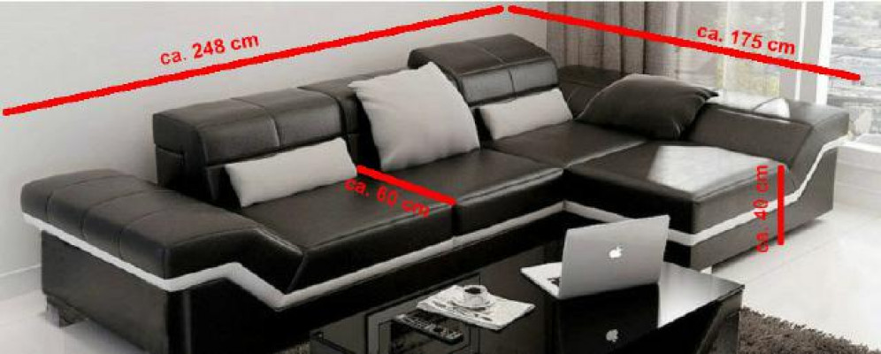 Sectional sofa couch upholstery living landscape leather corner sofas set L shape NYIII