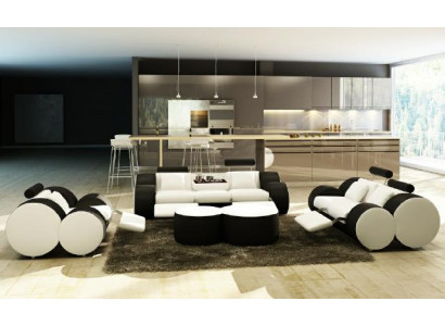 Leather sofa 3/2/1 seater relax couch sofa set couch suite upholstery set