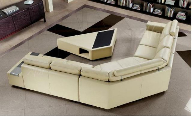 Leather sofa corner sofa sofa couch design seating upholstery suite living landscape 2348