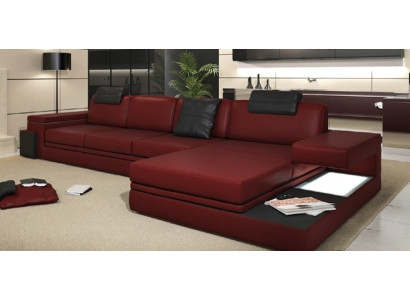 Design leather sofa couch upholstery living room landscape corner set textile