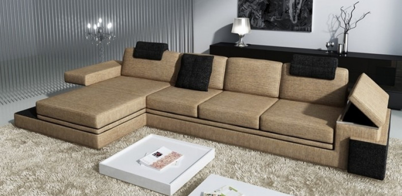 Design leather sofa couch upholstery living room landscape corner set textile
