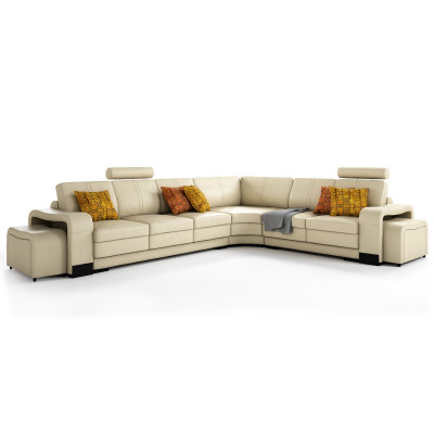 Elegance for Your Home New L-Shape Corner Sofa in Modern Beige