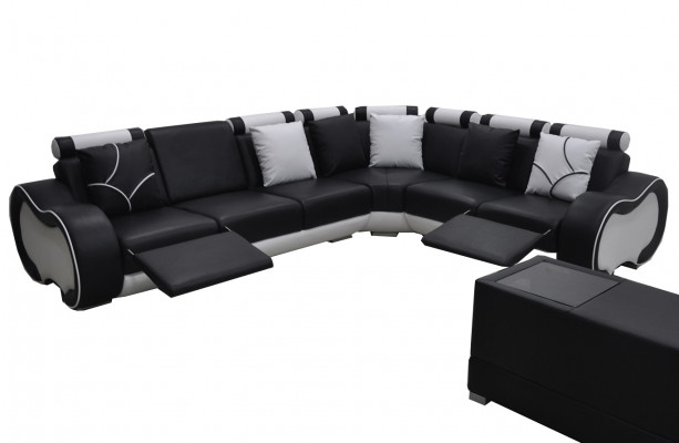 Modern XXL Leather Corner Couch Living Area Leather Sofa L-Shape C4030