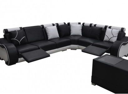 Modern XXL Leather Corner Couch Living Area Leather Sofa L-Shape C4030