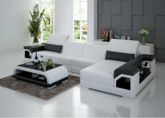 Leather sofa modern couch living landscape decor corner corner sofa design suite