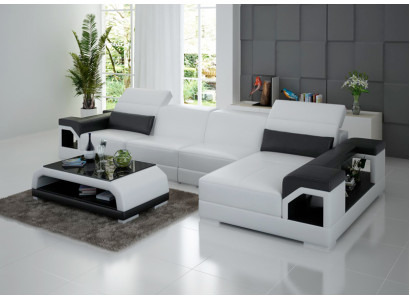 Leather sofa modern couch living landscape decor corner corner sofa design suite