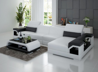 Leather sofa modern couch living landscape decor corner corner sofa design suite