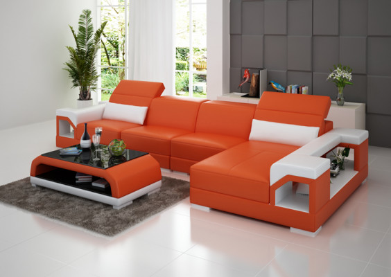 Leather sofa modern couch living landscape decor corner corner sofa design suite