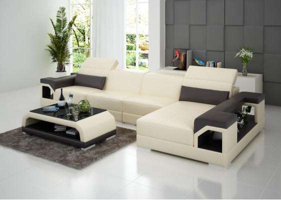 Leather sofa modern couch living landscape decor corner corner sofa design suite